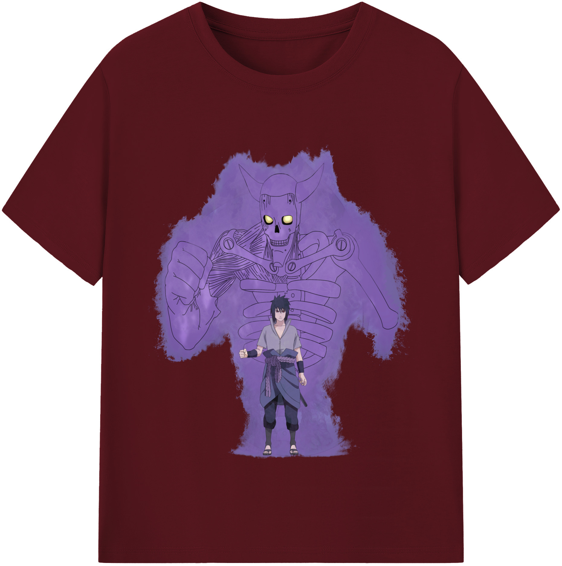 （画像用） NARUTO -ナルト- うちは サスケ Uchiha Sasuke 綿100％半袖Tシャツ（フロントプリント）